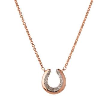 Ascot De Horseshoe Rose Gold Necklace