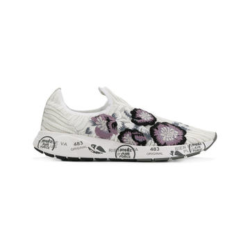 floral embroidered sneakers