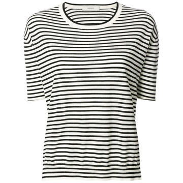 striped crew neck top