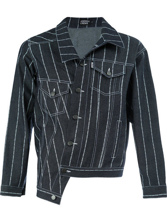 striped denim jacket展示图