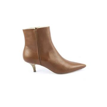 Brown Calf Leather Ankle Boots