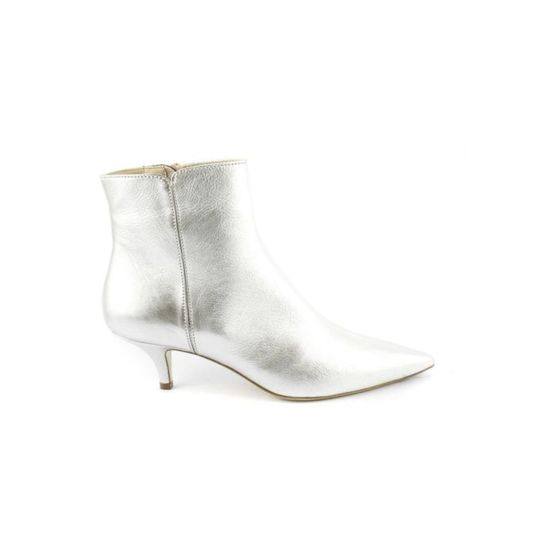 Silver Calf Leather Ankle Boots展示图