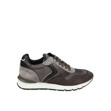 Voile Blanc Sneakers Liam Race In Suede Color Lavagna