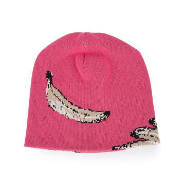 香蕉图案套头帽