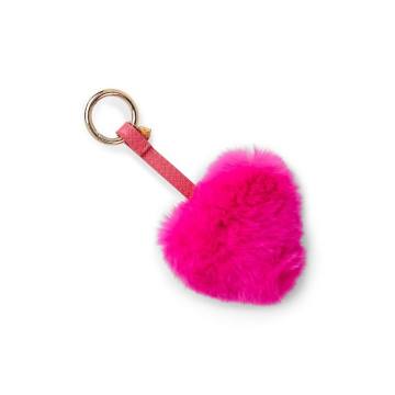 Fox Fur Heart Keychain