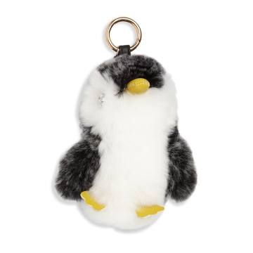 Kid's Penguin Fox Fur Keychain