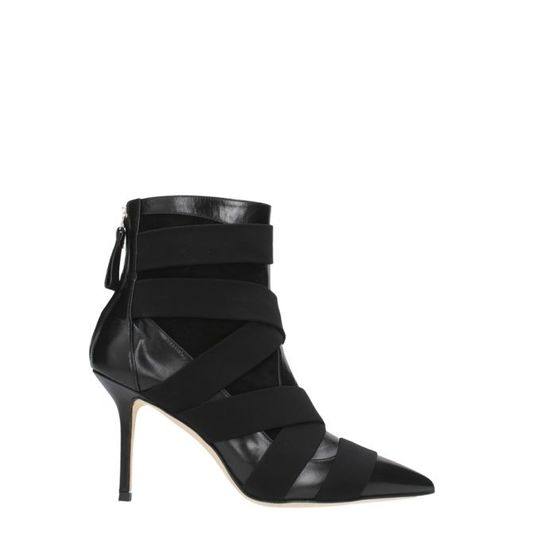 Benedetta Boroli Black Leather Ankle Boots展示图