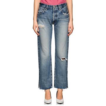 Alva Distressed Straight Jeans