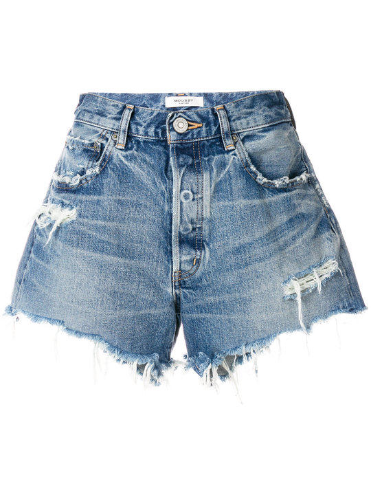 distressed denim shorts展示图