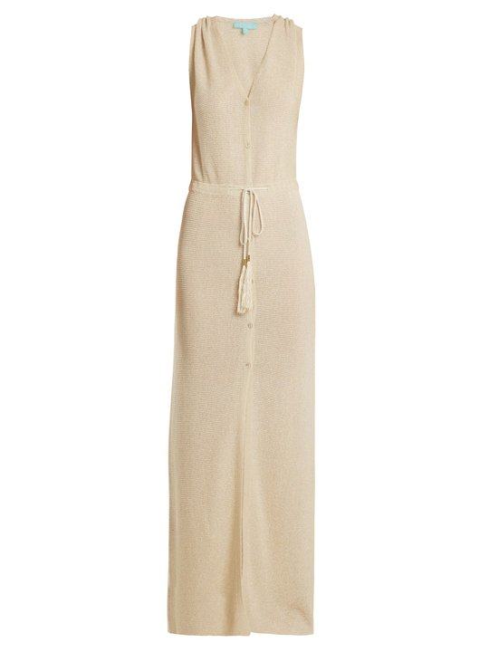 Siobhan V-neck ribbed-knit maxi dress展示图