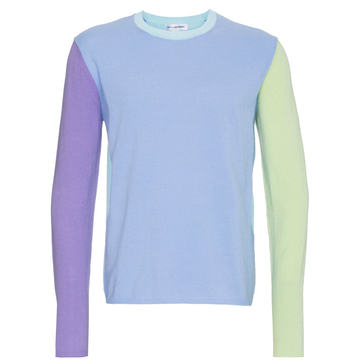 bi-colour long sleeve jumper