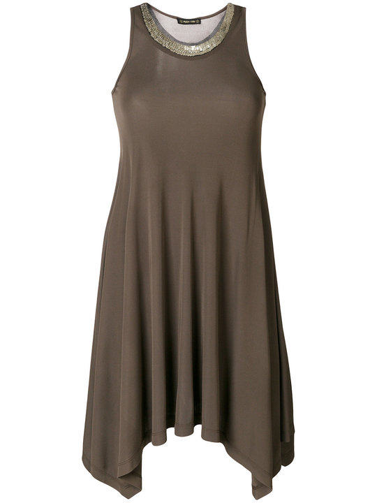 embellished neckline tank dress展示图