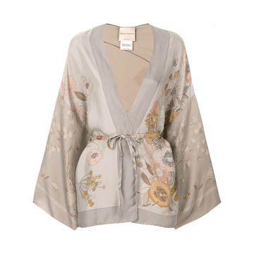 printed belted kimono