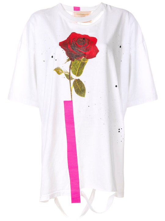 玫瑰印花T恤展示图