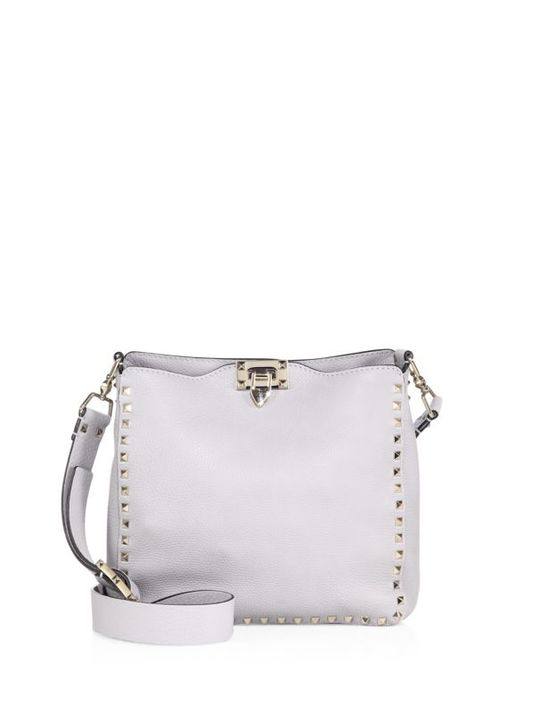 Rockstud Small Leather Hobo Bag展示图