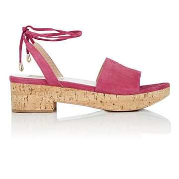 Erin B. Suede Ankle-Tie Sandals