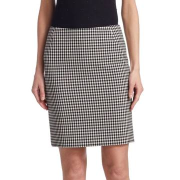 Check Pencil Skirt