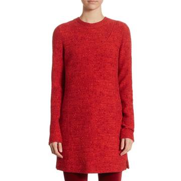 Side Zip Boucle Pullover Tunic