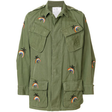 jungle embroidered military jacket