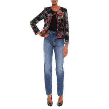 Femme By Michele Rossi Printed Jacket With Embroideries