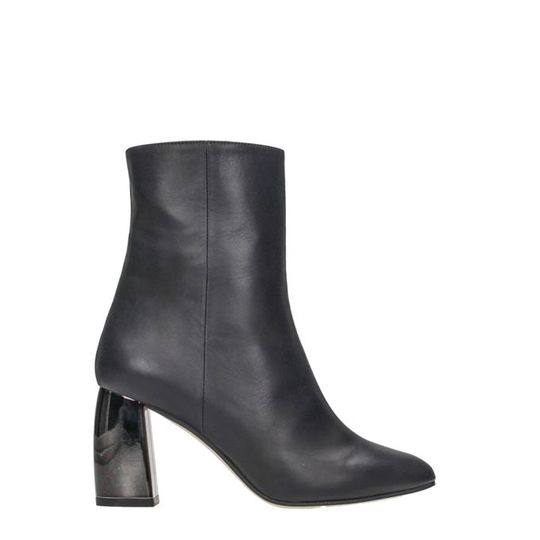 Marc Ellis Black Leather Zipped Boots展示图