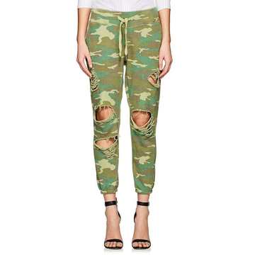 Sayde Distressed Camouflage Cotton Sweatpants