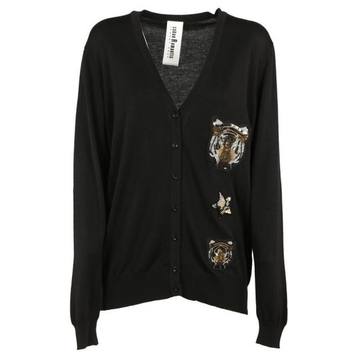 Caban Romantic Tiger Embellished Cardigan