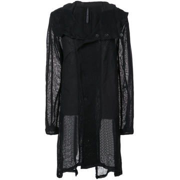 sheer panel coat