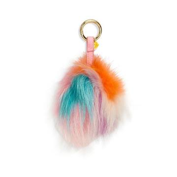 Girl's Fur Multi Pom-Pom Keychain