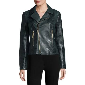 Mae Textured Leather Jacket
