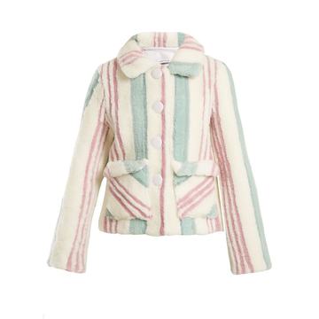 Lucy striped shearling jacket