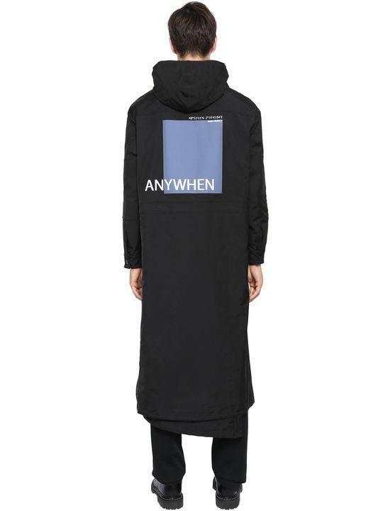 "ANYWEN"印图尼龙长款大衣展示图