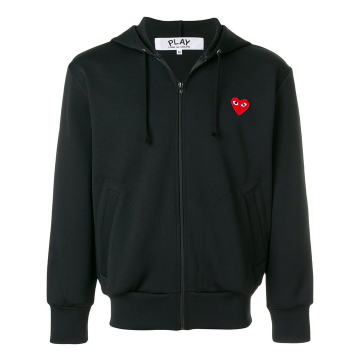 heart logo zipped hoodie