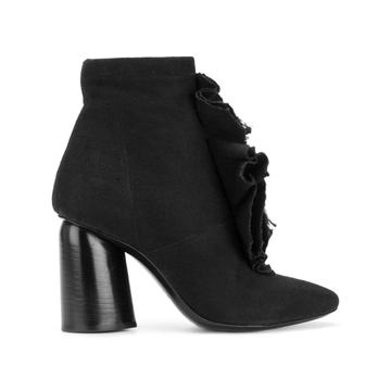 ruffle trim boots