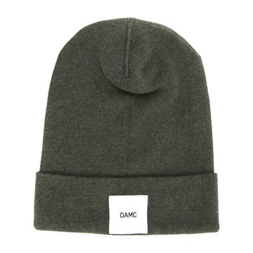 brand patch knitted beanie