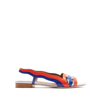 Flameana contrast panel leather sandals