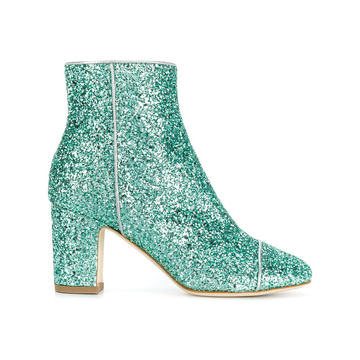 glittered ankle boots