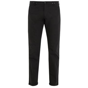 Mid-rise cropped cotton-blend chino trousers