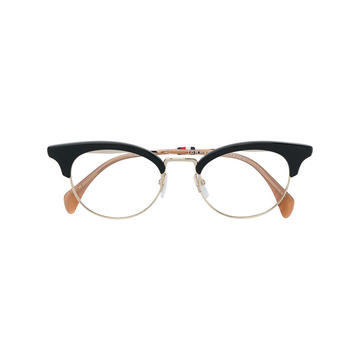 cat eye-frame glasses