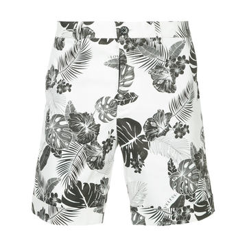 leaf print shorts