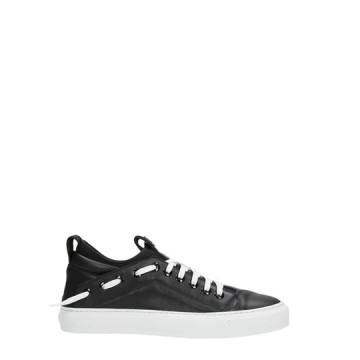 Bruno Bordese Tringular Sneakers In Black Leather