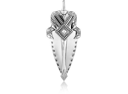 Rebel Icon Sterling Silver Artful Spearhead Pendant展示图