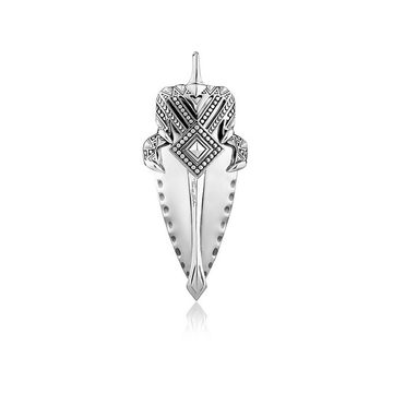 Rebel Icon Sterling Silver Artful Spearhead Pendant