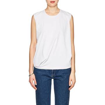 Pleated Stretch Crepe Top