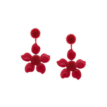 enamel flower earrings