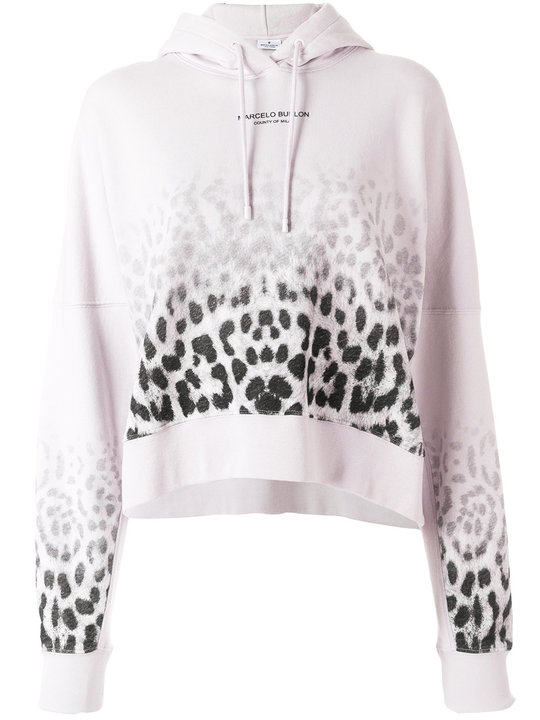 faded leopard print hoodie展示图