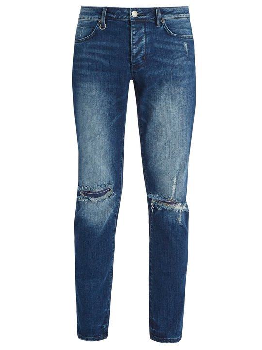 Iggy ripped-knee slim-leg denim jeans展示图