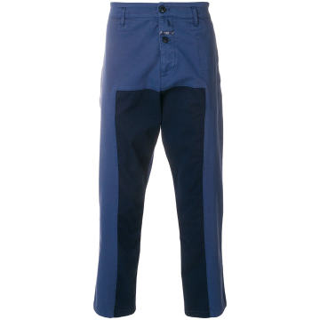 panelled drop crotch trousers