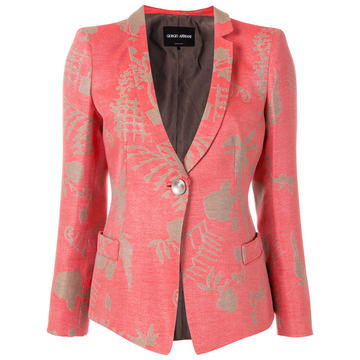 fitted abstract print jacket