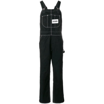 contrast stitched dungarees